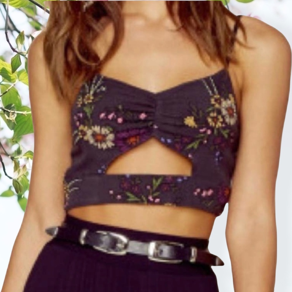 Flynn Skye Cleo Floral Bralette Top Medium
